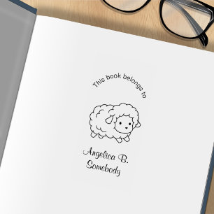Niedliches Buchzeichen "Little Sheep Ewe Color Me" Gummistempel