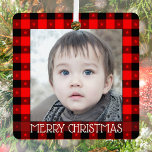 Niedliches Buffalo Kariert mit Sternen Individuell Ornament Aus Metall<br><div class="desc">Hübsche rote und schwarze Büffel karierte Muster mit niedlichen winzigen Sternen. Name oder Text zum Personalisieren. Entdecken Sie mehr rustikale Weihnachtsdesigns in meinen Geschäften auf Zazzle! PS: Dieses Design wurde überarbeitet, um einen kleinen Fehler zu korrigieren, den ich bei dieser Version gemacht habe. Kopieren Sie den folgenden Link und fügen...</div>