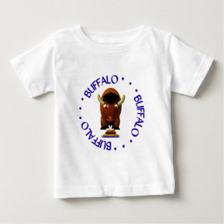 Niedliches Buffalo mit Weck und Buffalo Flügeln Baby T-shirt