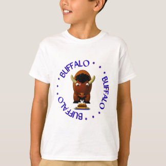 Niedliches Buffalo mit Weck und Buffalo Flügeln T-Shirt