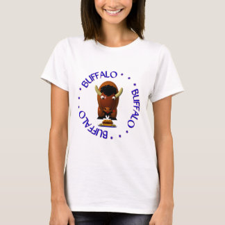 Niedliches Buffalo mit Weck und Buffalo Flügeln T-Shirt