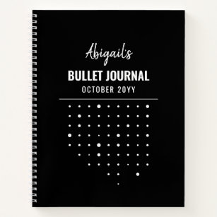 niedliches Bullet Journal mit Schwarz-weißen Punkt Notizbuch