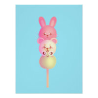 Niedliches Bunny, Bär und Frosch Dango Glosso Post