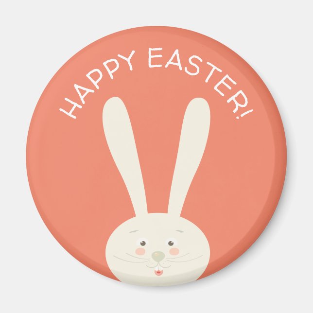 Niedliches Bunny Happy Ostereier Hunt Party Magnet (Vorne)