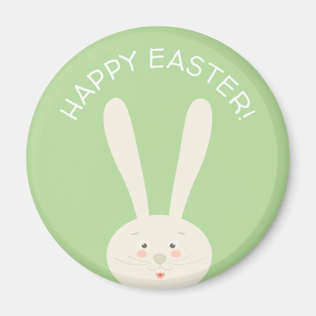 Niedliches Bunny Happy Ostereier Hunt Party Magnet (Vorne)