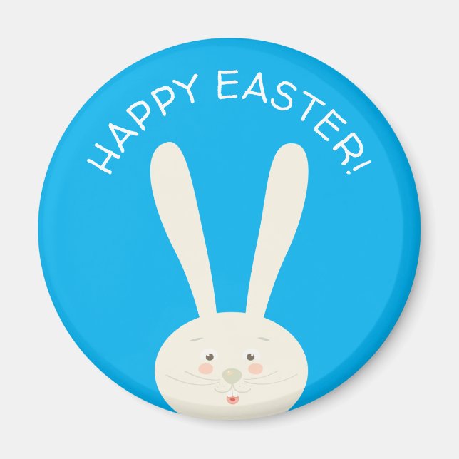 Niedliches Bunny Happy Ostereier Hunt Party Magnet (Vorne)