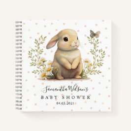 Niedliches Bunny mit Butterfly Baby Showbook Notizbuch