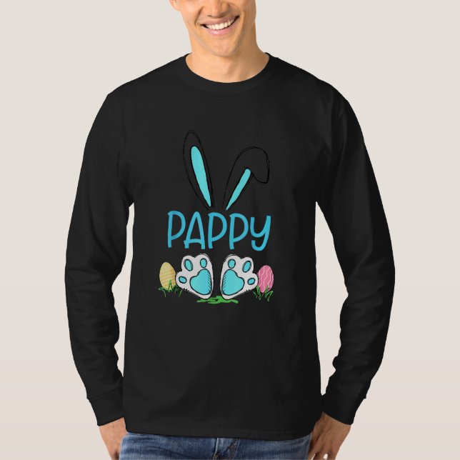 Niedliches Bunny Oars Osterpappel Matching Egg Hun T-Shirt (Vorderseite)