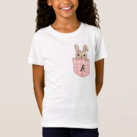 Niedliches Bunny Peeking von Pocket mit dem ersten