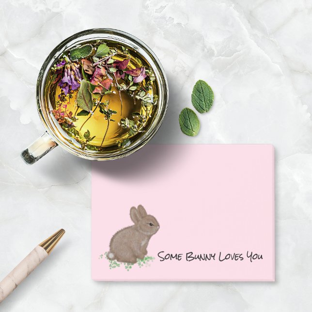 Niedliches Bunny Rabbit Custom Post-it Klebezettel (Cute Easter Bunny Rabbit Custom Post-it Notes)
