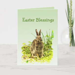Niedliches Bunny Rabbit - Grass Ostercard Feiertagskarte