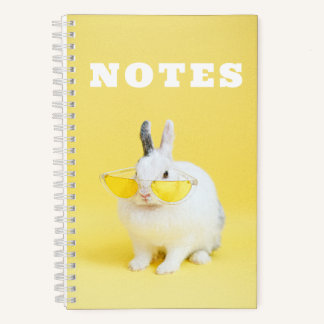 Niedliches Bunny Rabbit in Brille Notizbuch