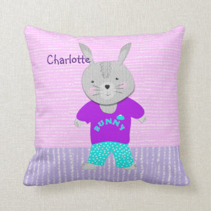 Niedliches Bunny Rabbit Kinder Personalisiert Kissen