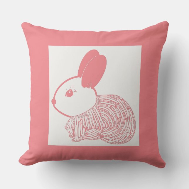 Niedliches Bunny Rabbit Kissen (Vorderseite)