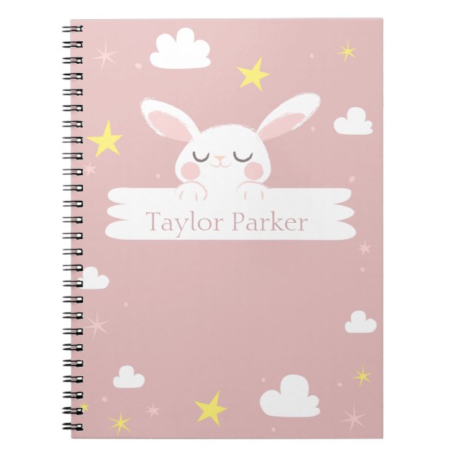 Niedliches Bunny-Rabbit-Notebook Notizblock (Vorderseite)