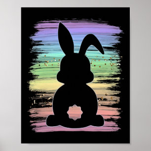 Niedliches Bunny Rabbit Pastel Happy Ostertag Girl Poster