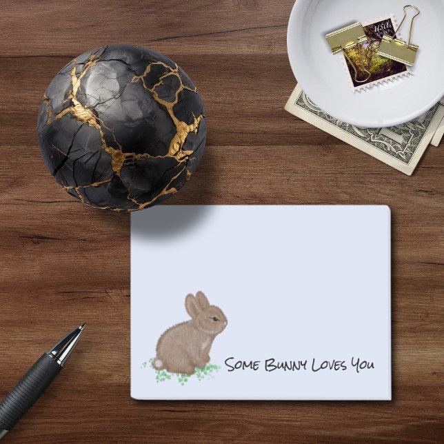 Niedliches Bunny Rabbit Personalisiert Post-it Klebezettel (Cute Bunny Rabbit Personalized Post-it Notes)
