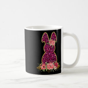 Niedliches Bunny Rabbit Pink Leopard Bunny Happy O Kaffeetasse