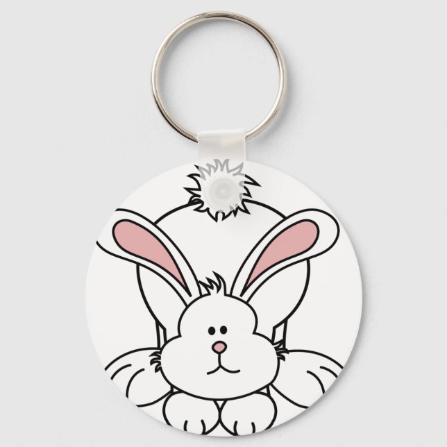 Niedliches Bunny Rabbit Schlüsselanhänger (Vorderseite)