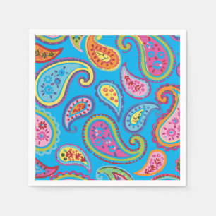 Niedliches buntes 1. Geburtstags-Party Paisleys Serviette