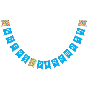 Niedliches buntes 1. Geburtstags-Party Paisleys Wimpelkette