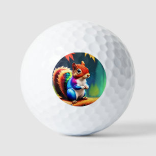 Niedliches Buntes Sitzendes Eichhörnchen-75463 Golfball
