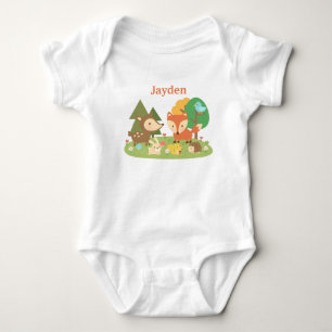 Niedliches buntes Waldtier für Babys Baby Strampler