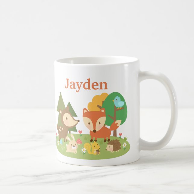 Niedliches buntes Waldtier für Kinder Kaffeetasse (Rechts)