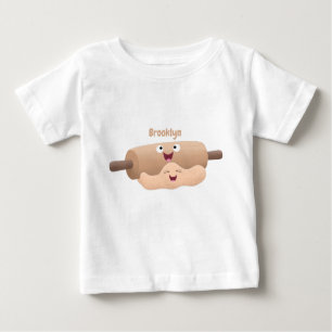 Niedliches Button und Teig Backwaren Cartoon Baby T-shirt