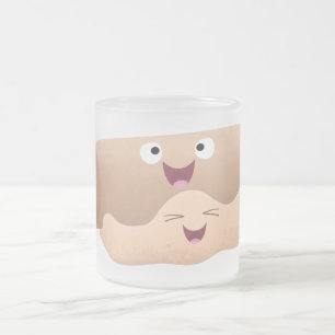 Niedliches Button und Teig Backwaren Cartoon Mattglastasse