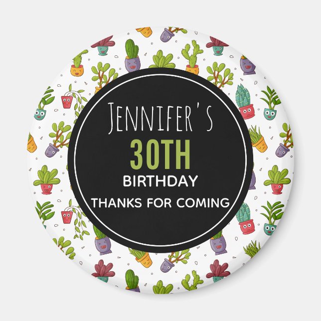 Niedliches Cactus Nature Succulents-Muster Vielen  Magnet (Vorne)