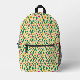 Niedliches Cactus Pattern Gelbe Kawaii-Stoffe Bedruckter Rucksack