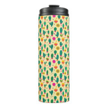 Niedliches Cactus Pattern Gelbe Kawaii-Stoffe