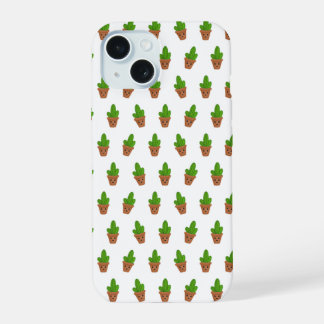 Niedliches Cactus Pattern Mobile Cover iPhone 15 Hülle