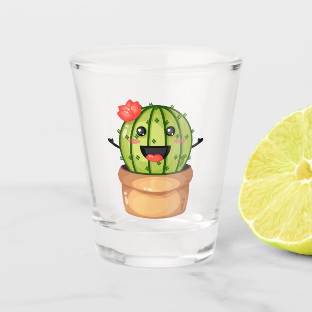 Niedliches Cactus Shot Glass Schnapsglas (Vorderseite)
