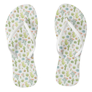 Niedliches Cactus Stehend Pattern Flip Flops