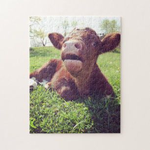Niedliches Calf Lounges im Grünen Puzzle