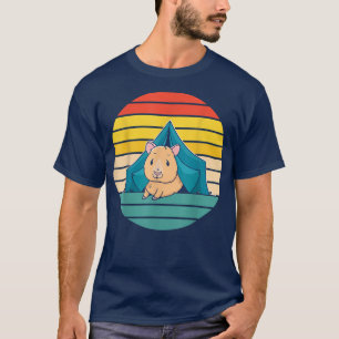 Niedliches Camping Guinea Schweinefleisch T-Shirt