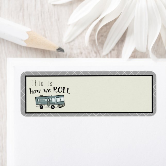 Niedliches Camping RV "This is How We Roll" Person (Insitu)