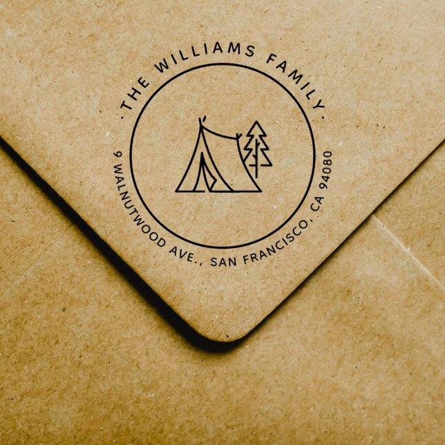 Niedliches Camping Zelt für benutzerdefinierte Rüc Permastempel (Von Creator hochgeladen)