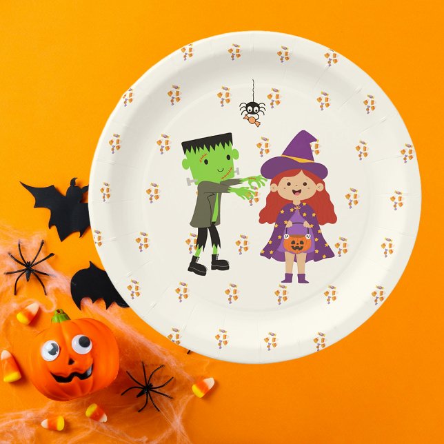 Niedliches Candy Corn Kids Halloween Kostüm Party Pappteller (Cute Kids Halloween Party Small Paper Plate)