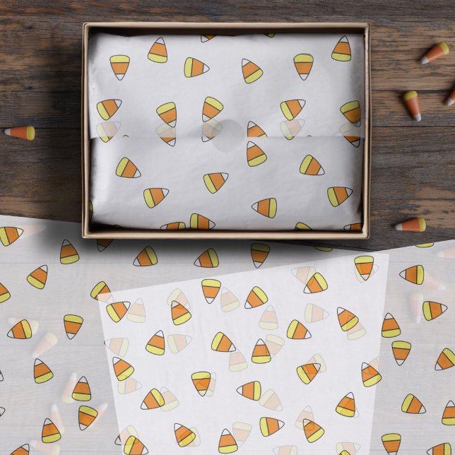 Niedliches Candy-Mais-Candies Halloween-Tissue Seidenpapier (Cute Candy Corn Candies Pattern Tissue Paper just for you)