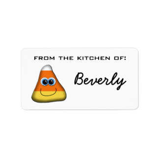 Niedliches Candy Mais Halloween Baking Labels Adressaufkleber