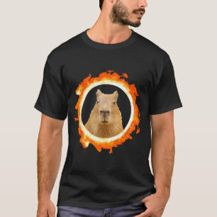 Niedliches Capybara-Eclipse-Meme-Sonnen-Tier T-Shirt
