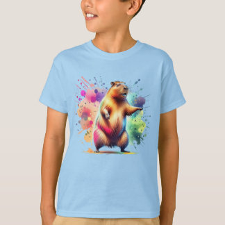 Niedliches Capybara Frische Pasta machen T-Shirt
