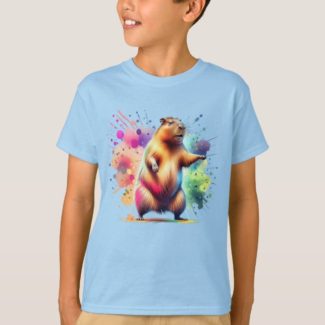 Niedliches Capybara Frische Pasta machen T-Shirt (Vorderseite)