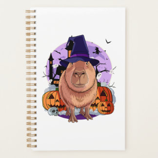 Niedliches Capybara Halloween Hexenkürbis Sweatshi Planer