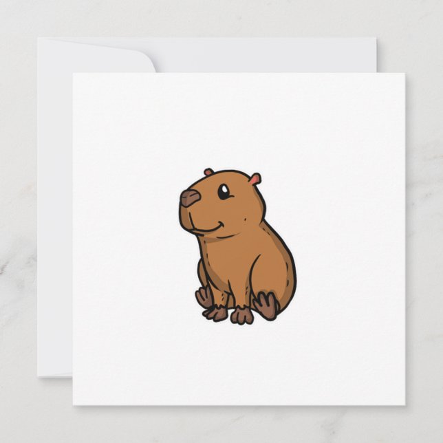 Niedliches Capybara Kostüm Rodent Geschenk Idee Einladung (Vorderseite)