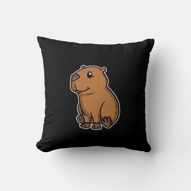 Niedliches Capybara Kostüm Rodent Geschenk Idee Kissen (Vorderseite)