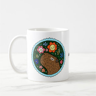 Niedliches Capybara Kunst, Personalisiert mit dem  Kaffeetasse
